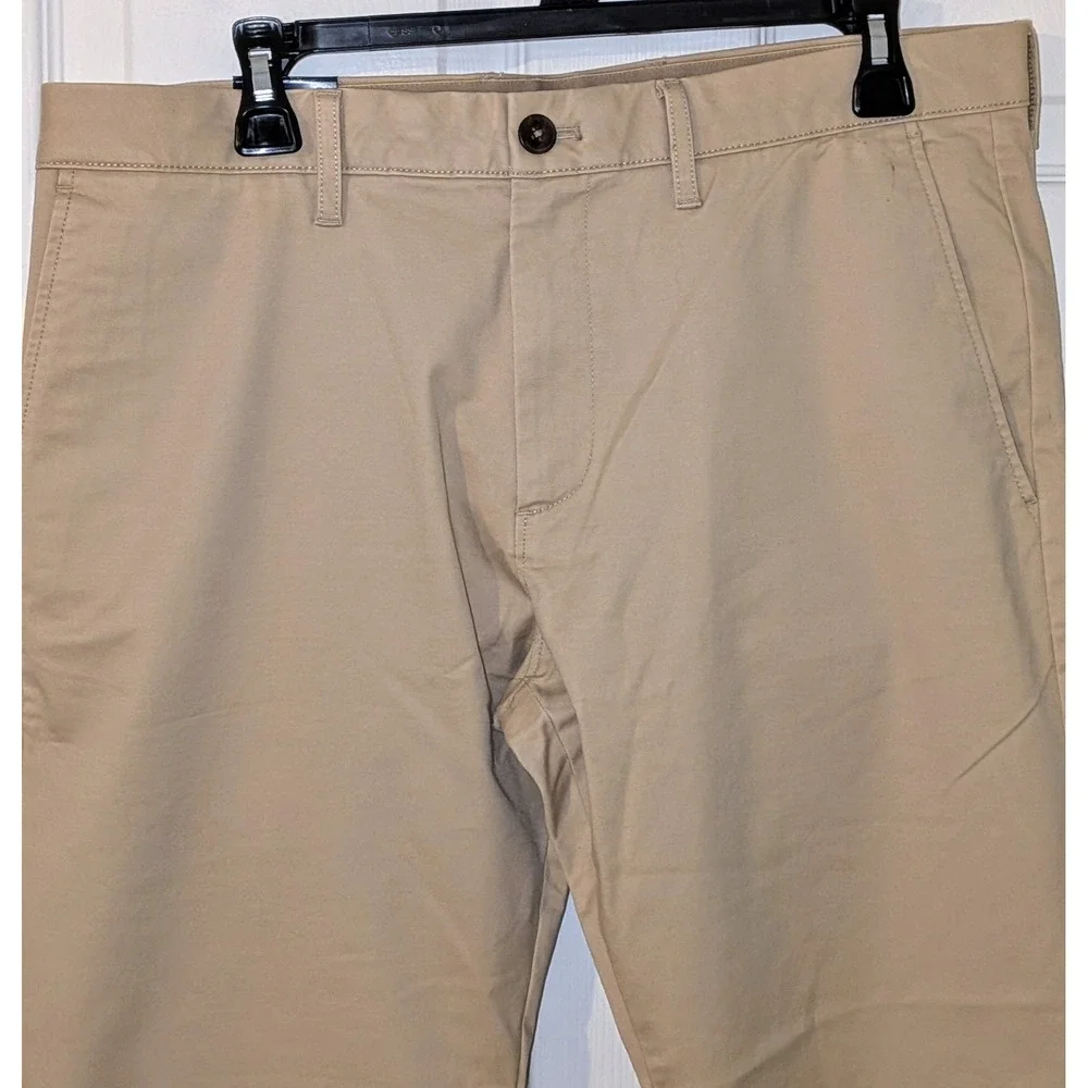 J. Crew Flex Slim Chino Pants Khaki Tan Mens 34x30 Stretch Casual Dress NWT $118